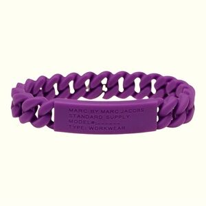 Marc By Marc Jacobs Plumb Standard Supply Braided Silicone Rubber Bracelet- NWT